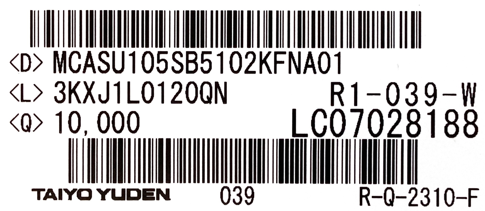 MCASU105SB5102KFNA01