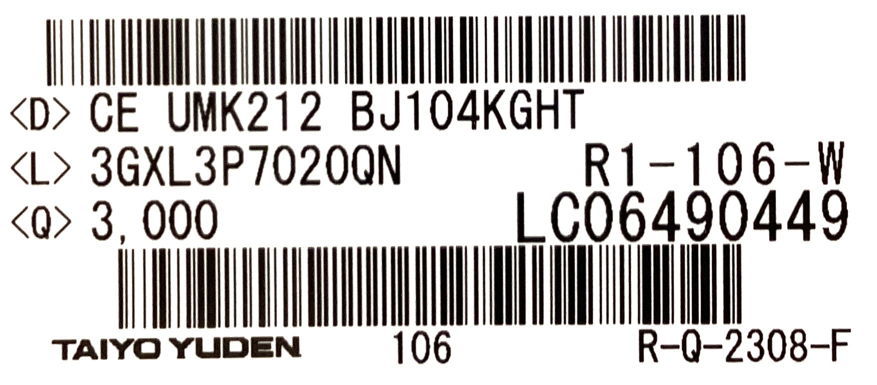 UMK212BJ104KGHT