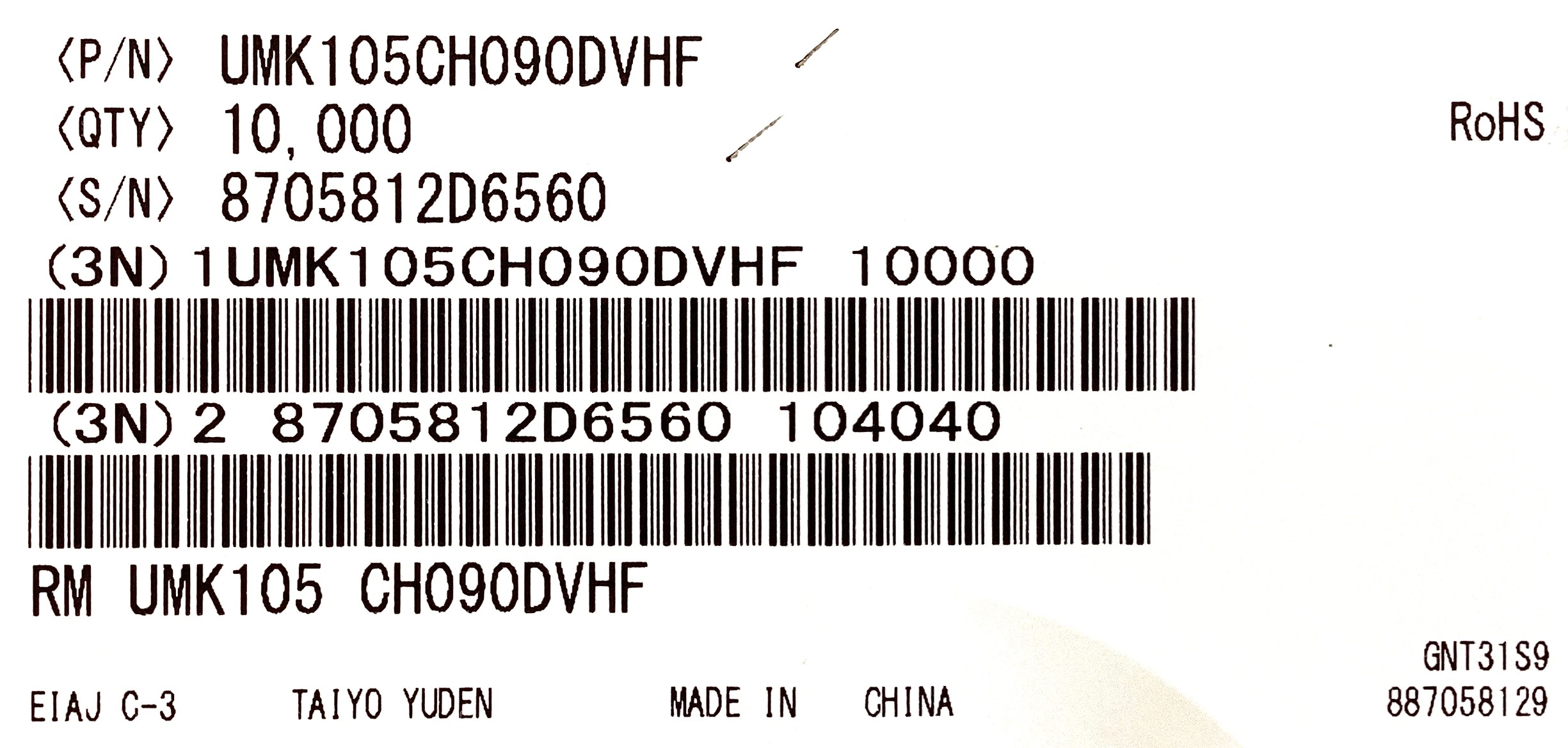 UMK105CH090DVHF
