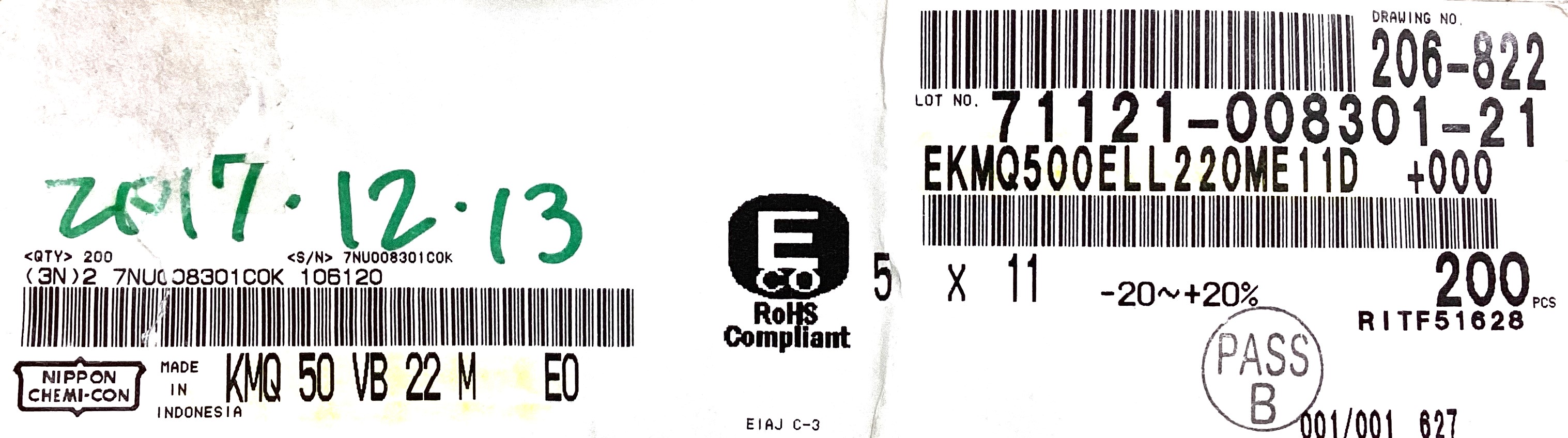 EKMQ500ELL220ME11D
