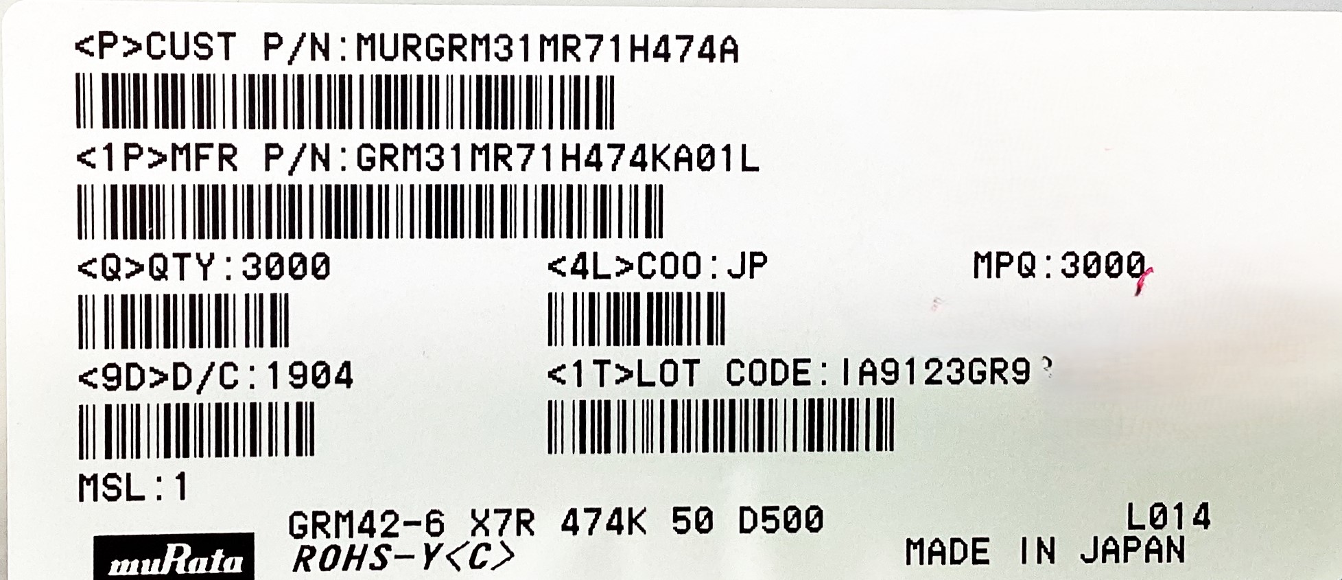 GRM31MR71H474KA01L