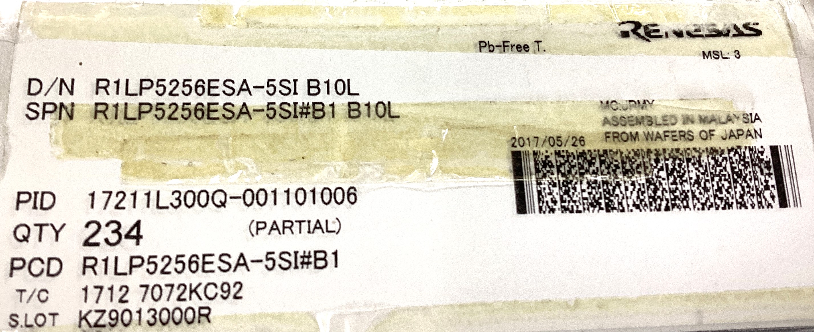 R1LP5256ESA-5SI#B1