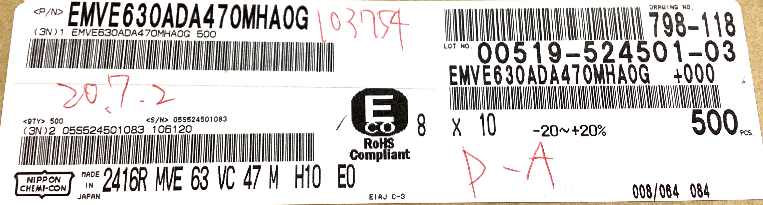 EMVE630ADA470MHA0G