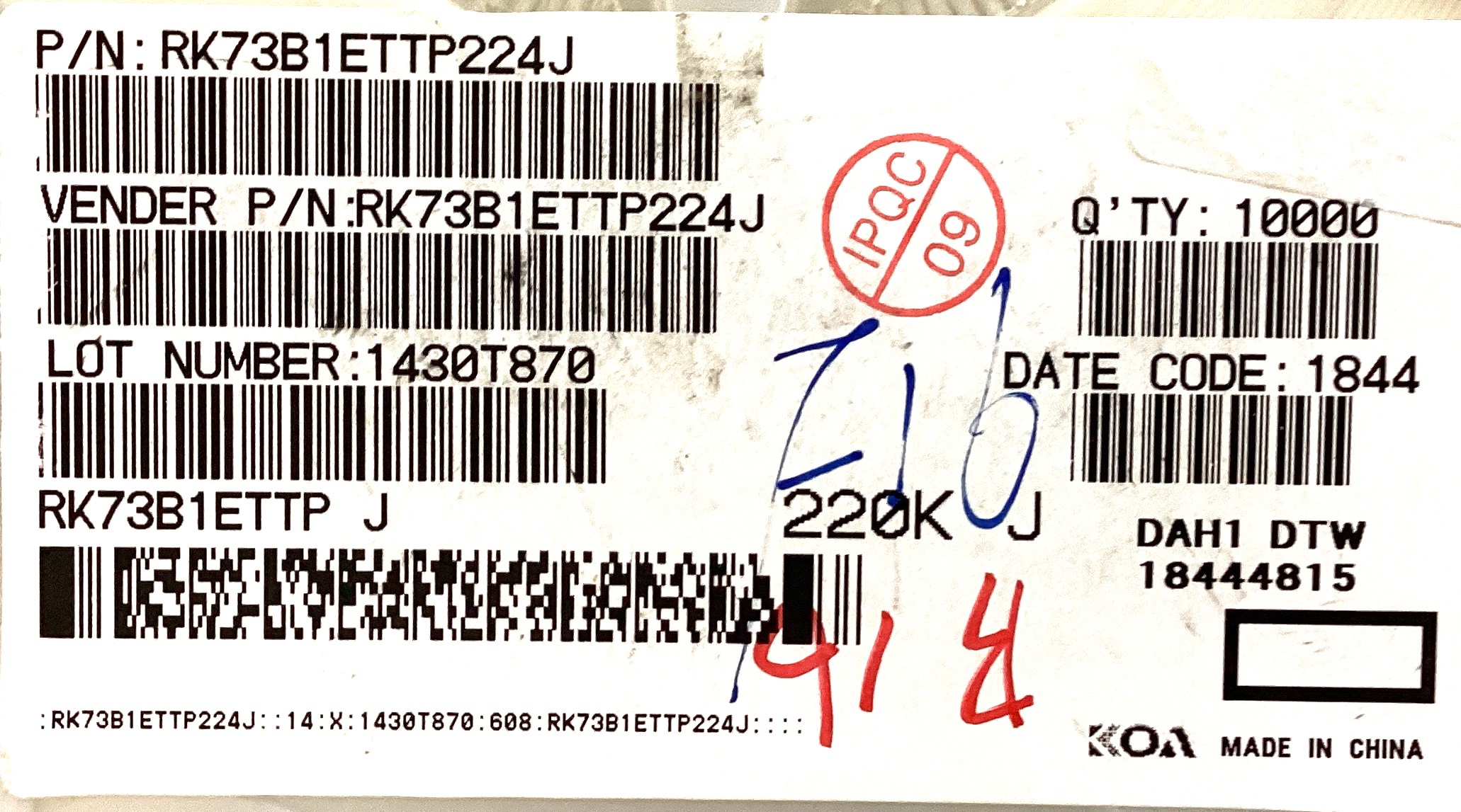 RK73B1ETTP224J
