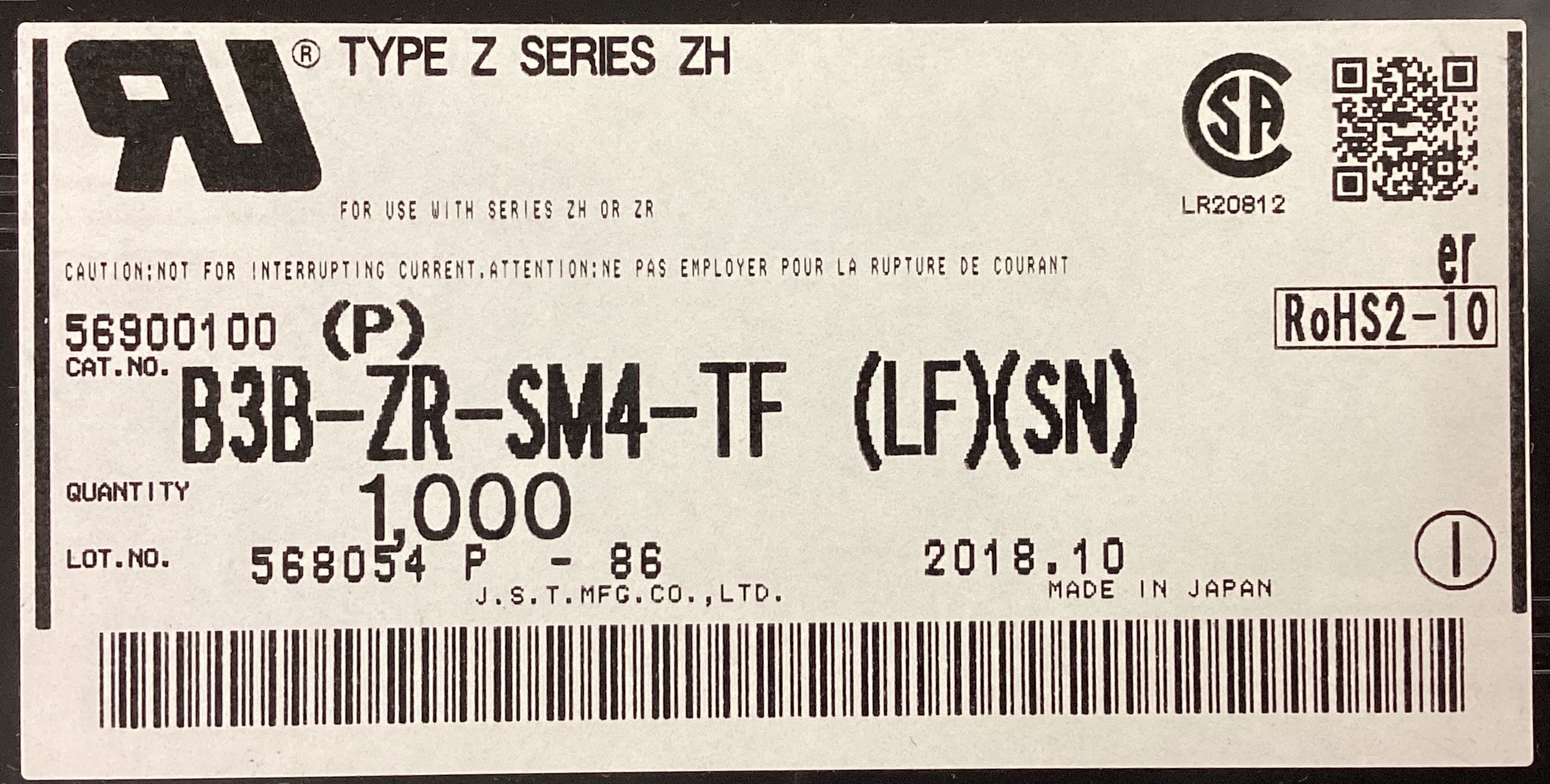 B3B-ZR-SM4-TF(LF)(SN)