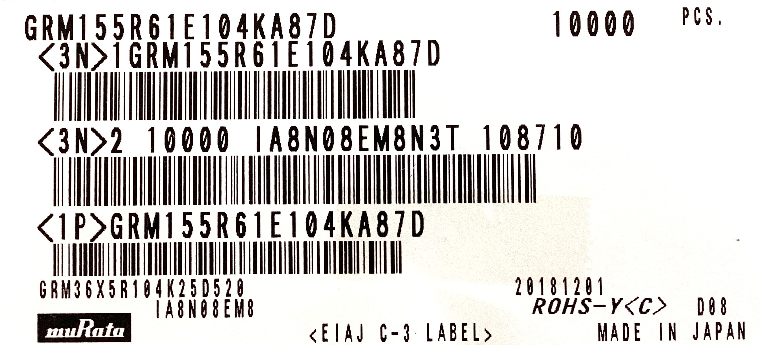 GRM155R61E104KA87D