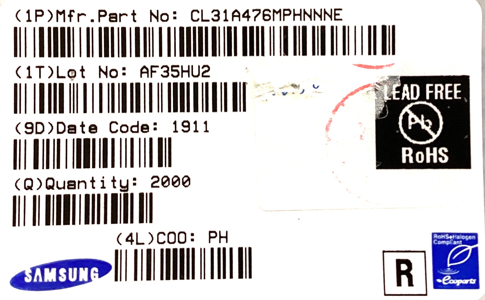 CL31A476MPHNNNE