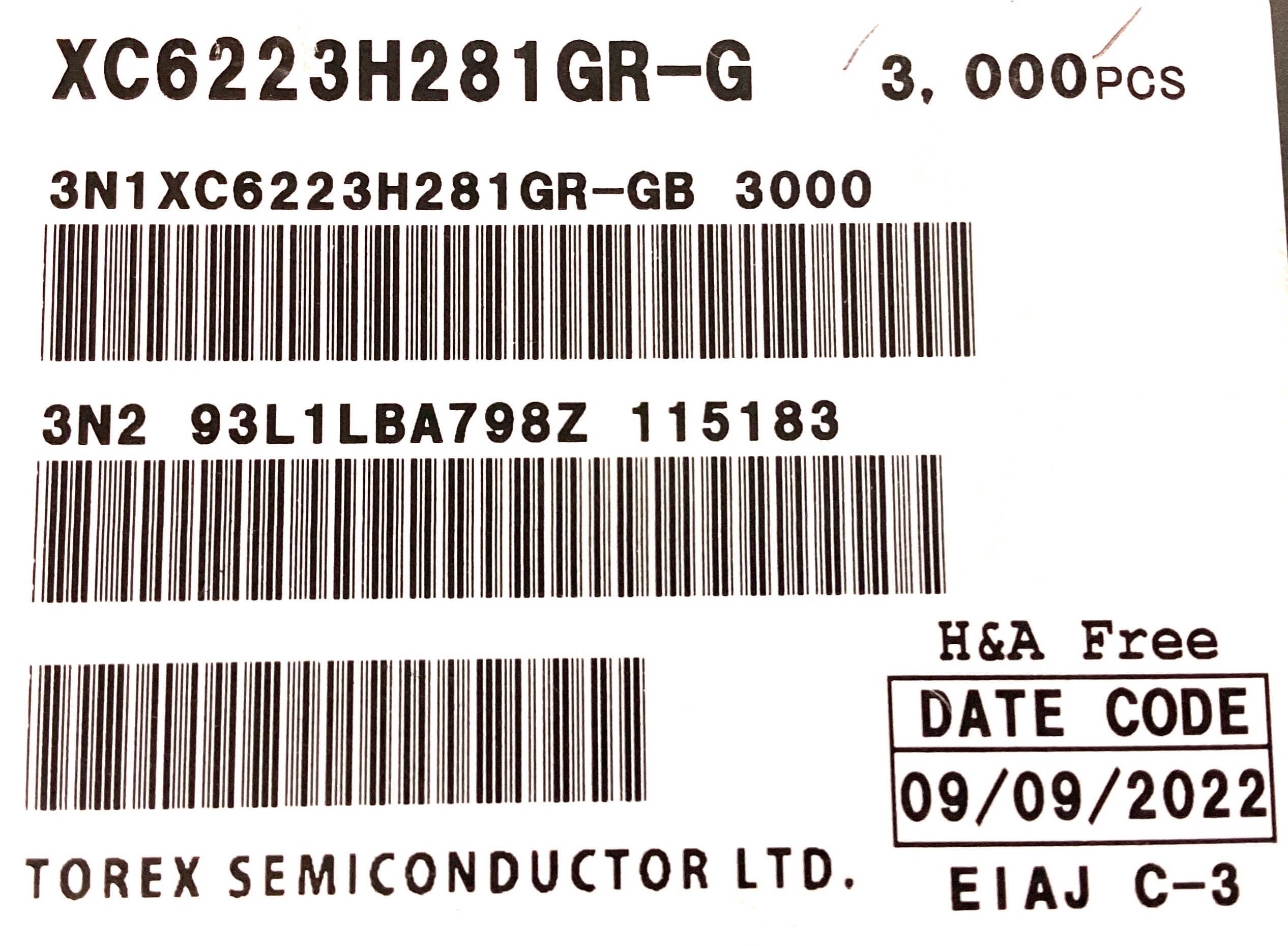 XC6223H281GR-G