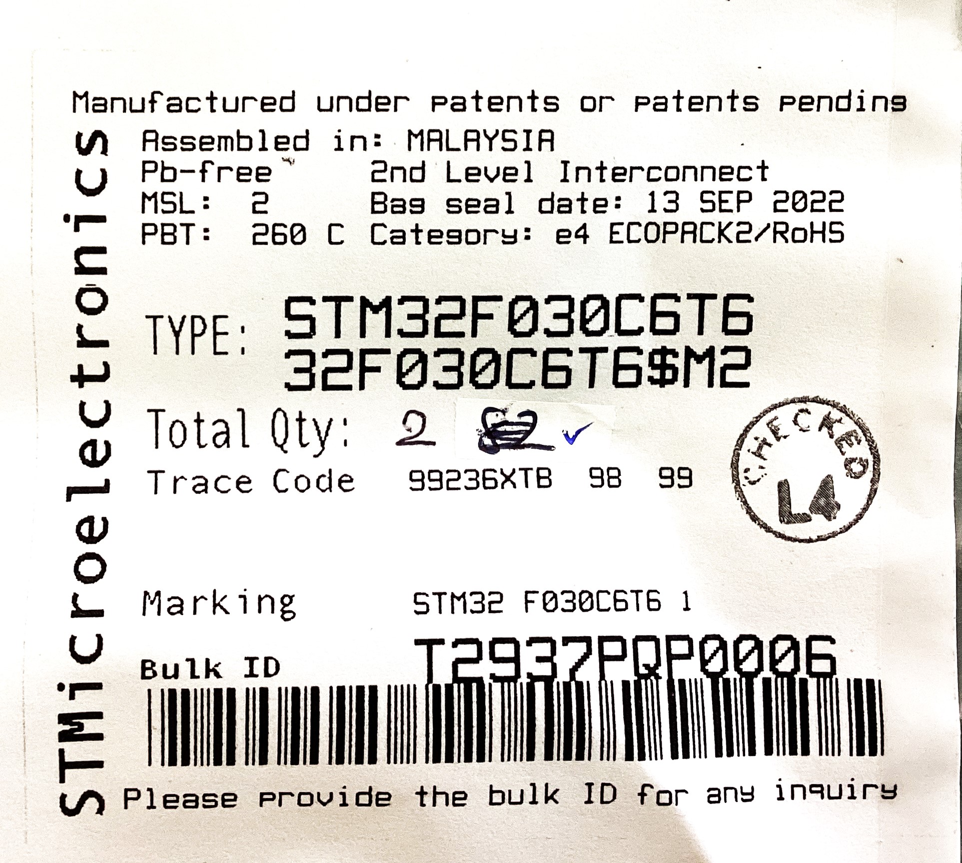STM32F030C6T6