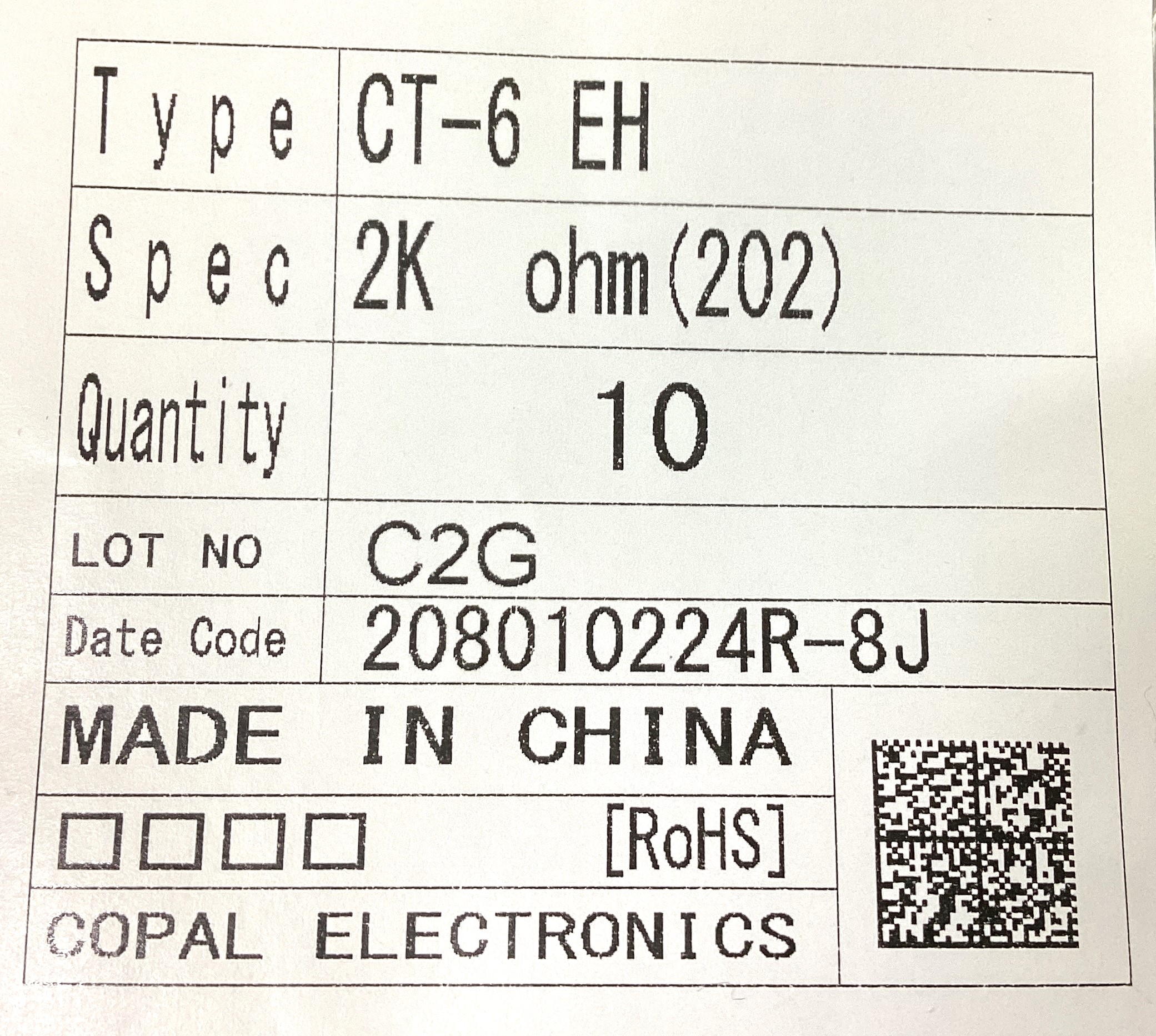 CT-6EH 2KOHM(202)