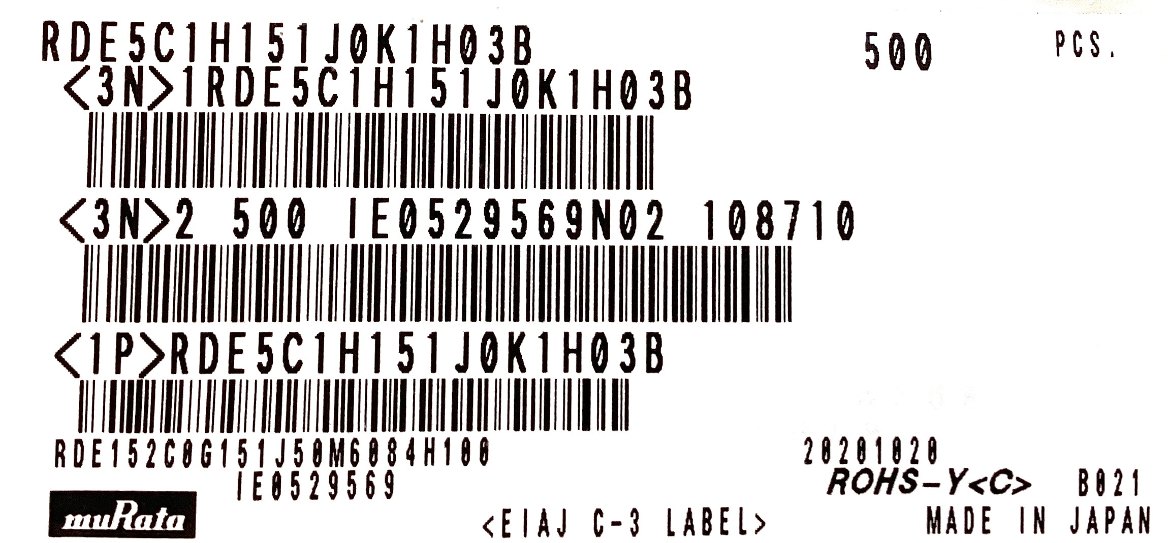 RDE5C1H151J0K1H03B