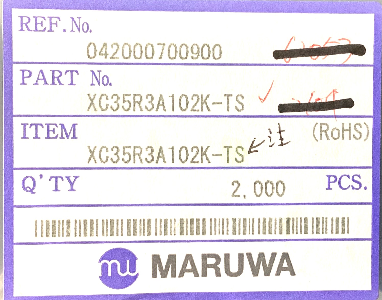 XC35R3A102K-TS