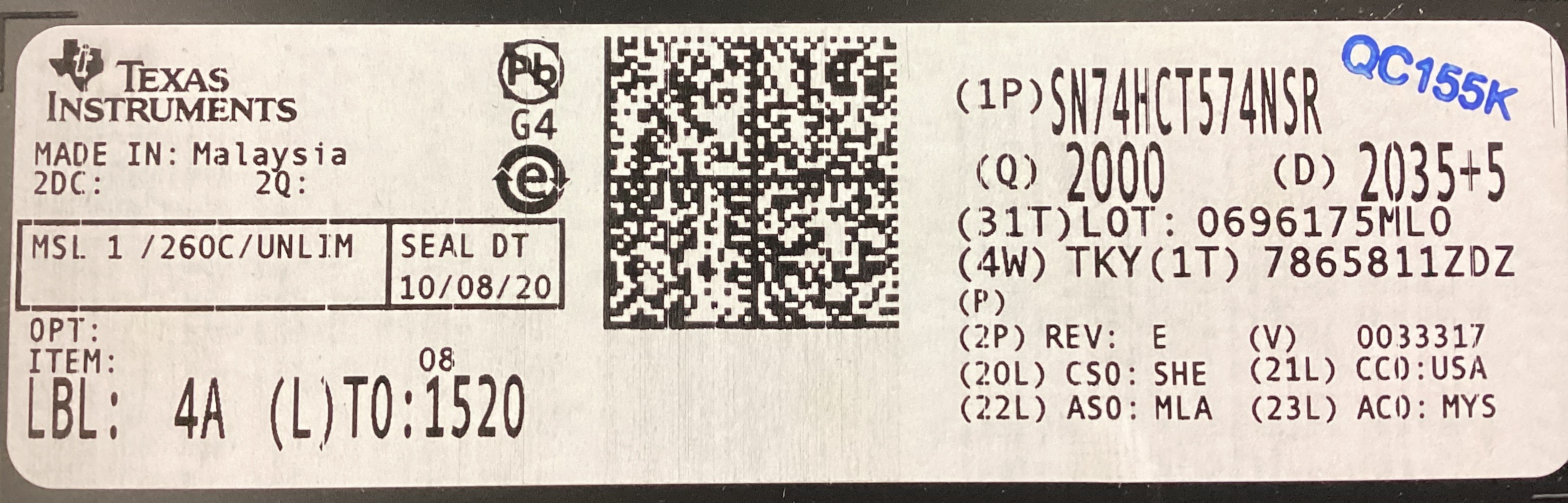 SN74HCT574NSR