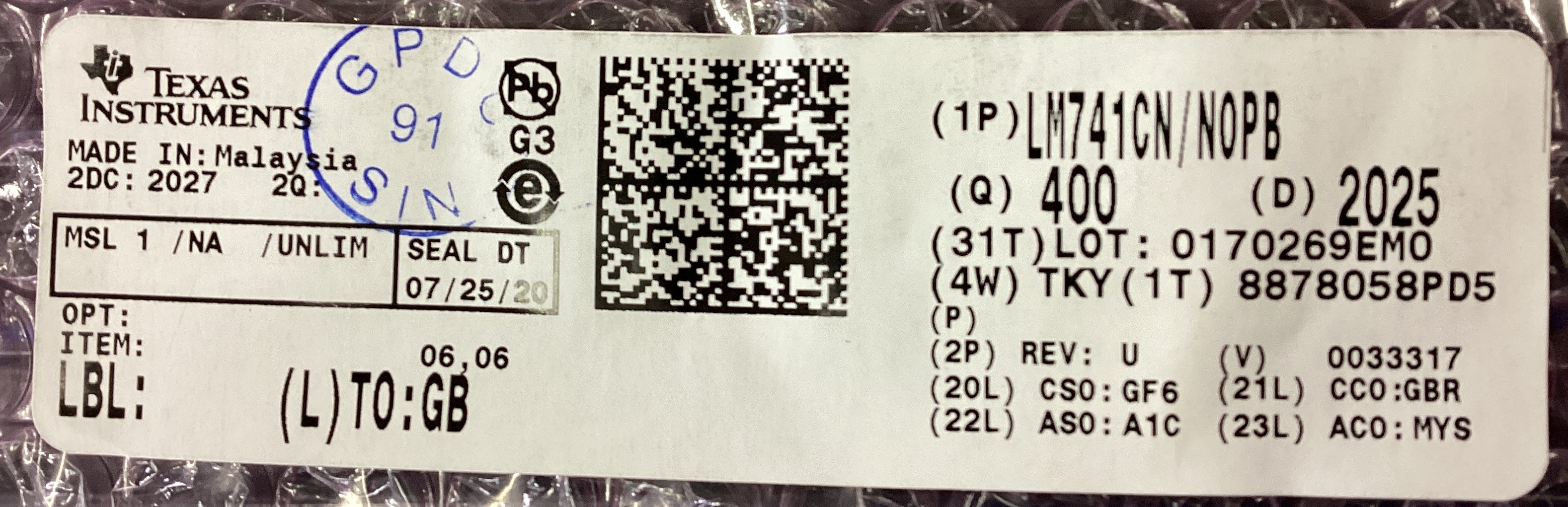 LM741CN/NOPB