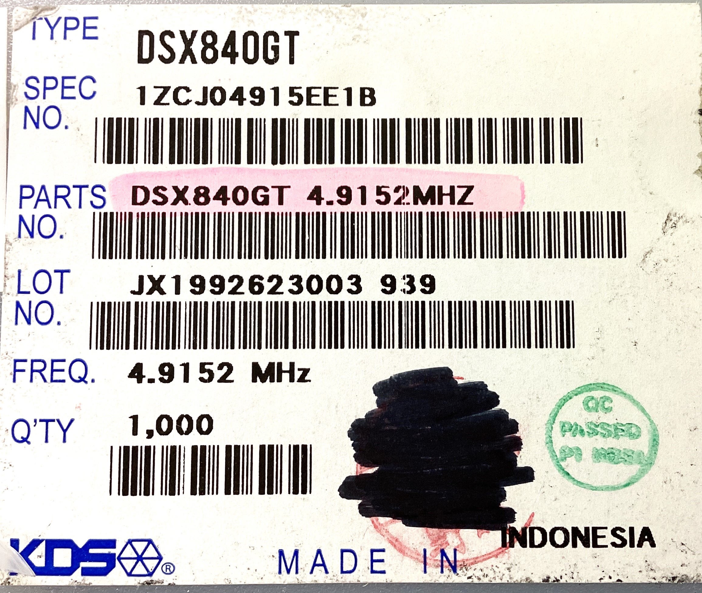DSX840GT 4.9152MHZ