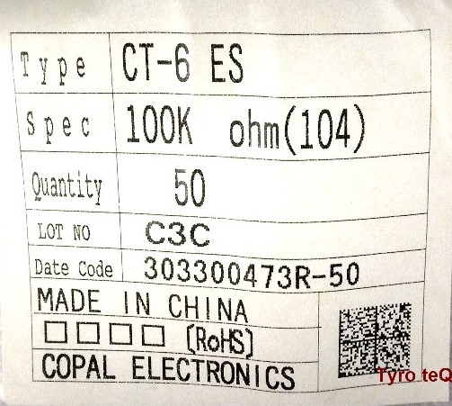CT-6ES 100KOHM(104)