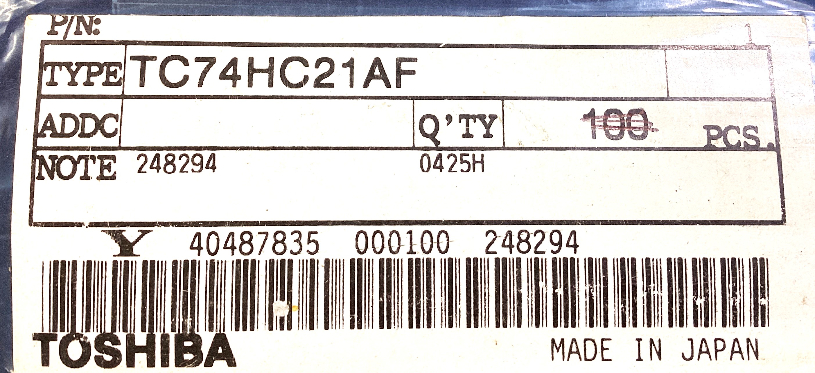 TC74HC21AF