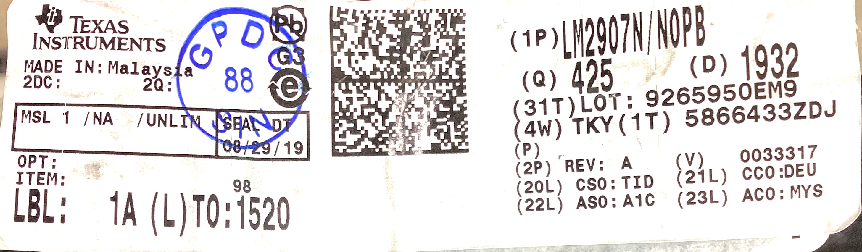 LM2907N/NOPB