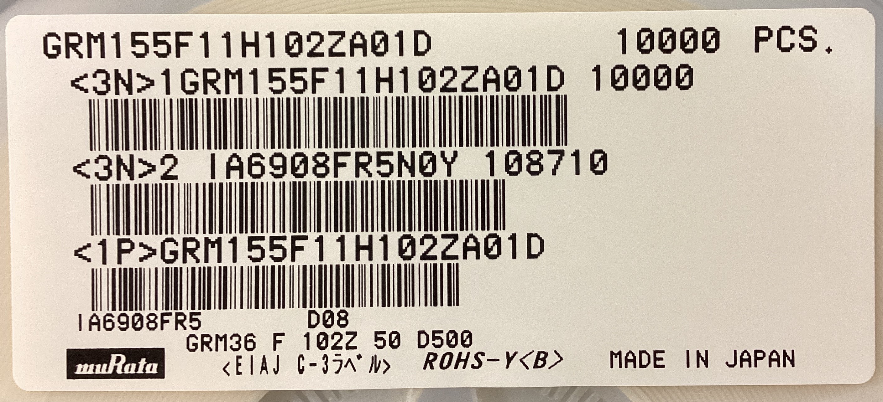 GRM155F11H102ZA01D