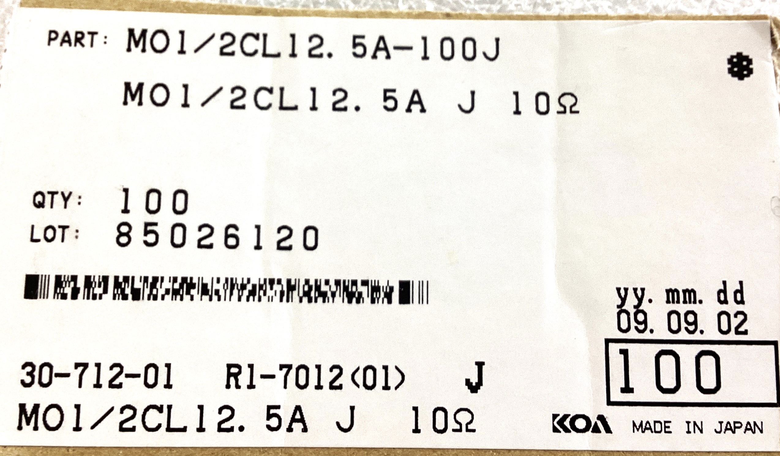 MO1/2CL12.5A100J