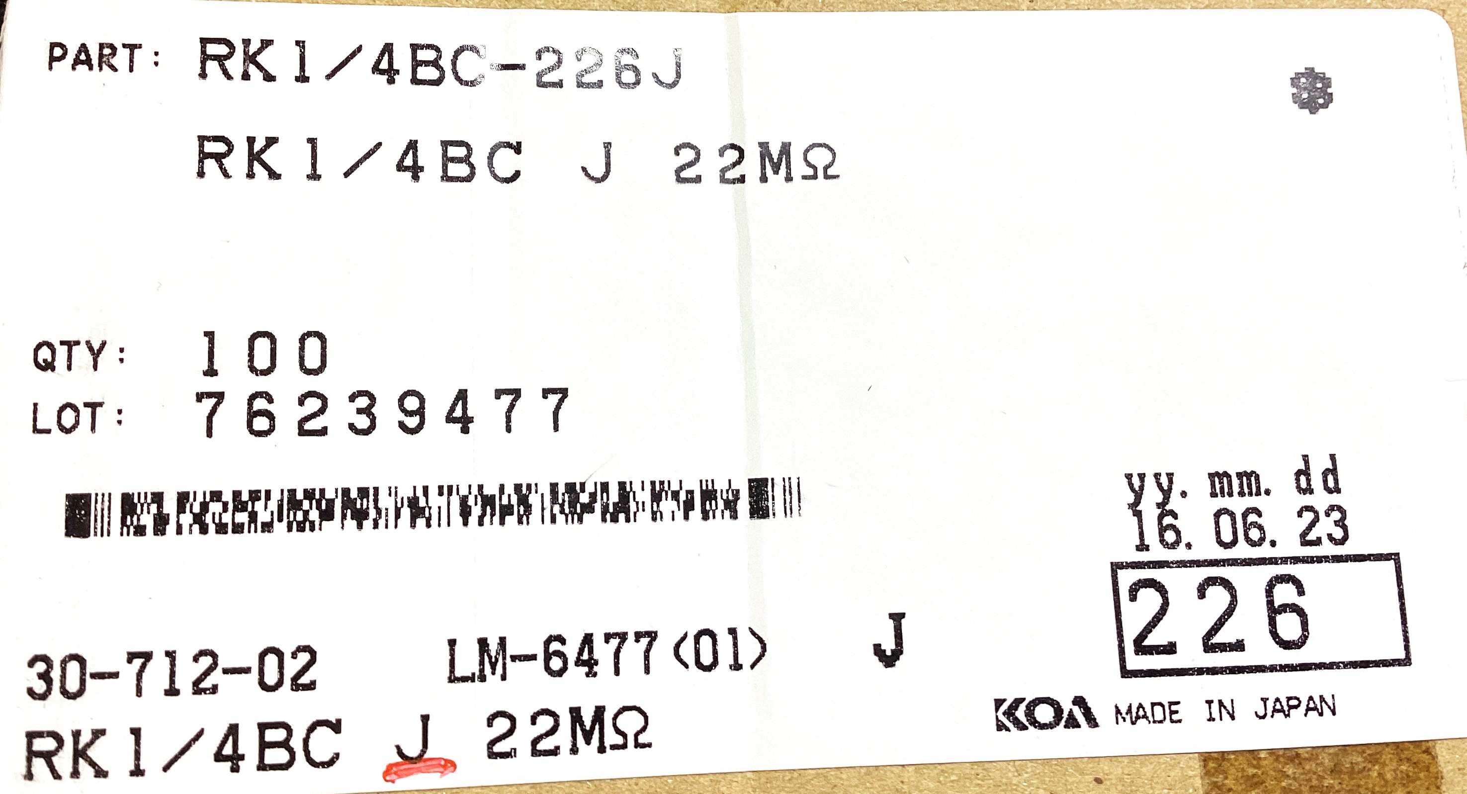 RK1/4BC226J