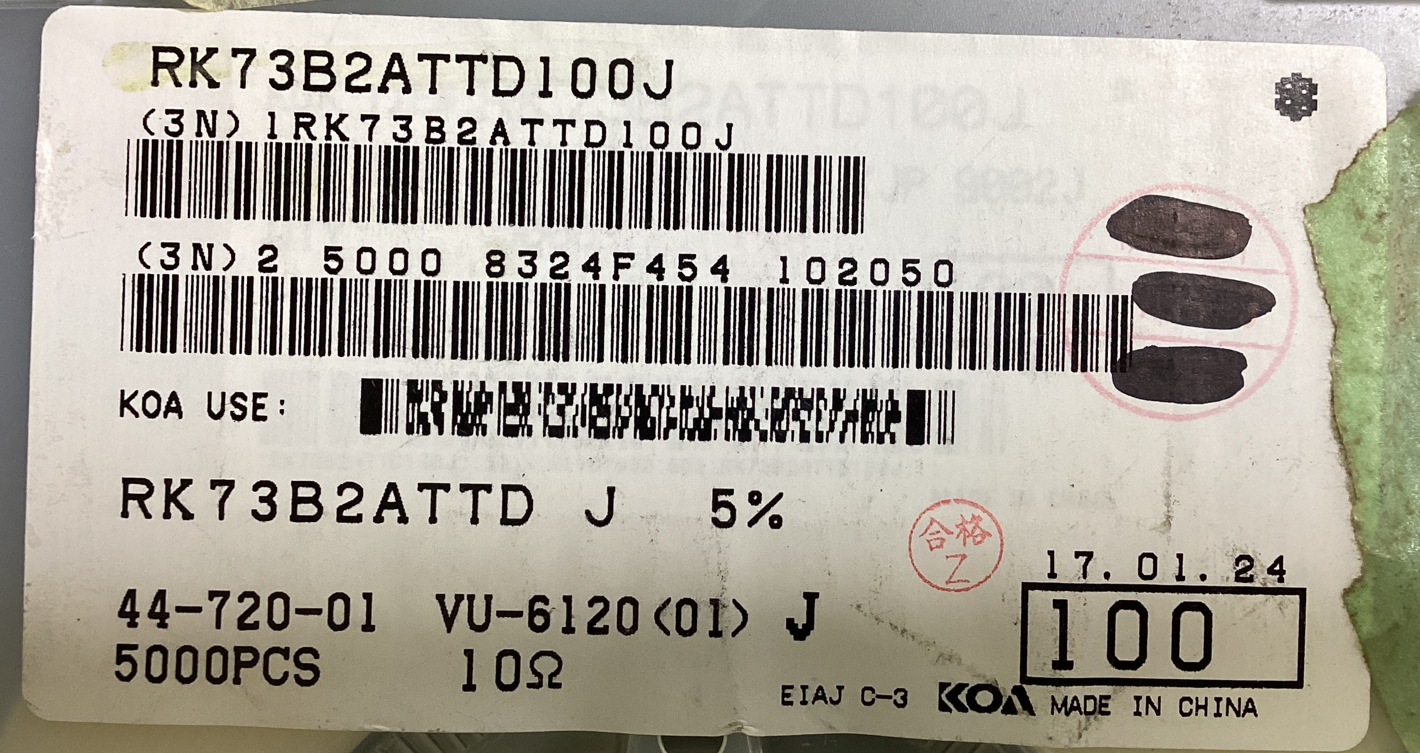 RK73B2ATTD100J