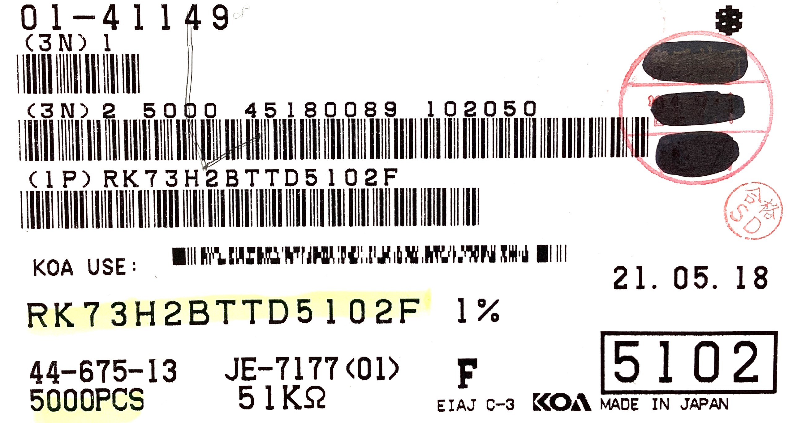 RK73H2BTTD5102F