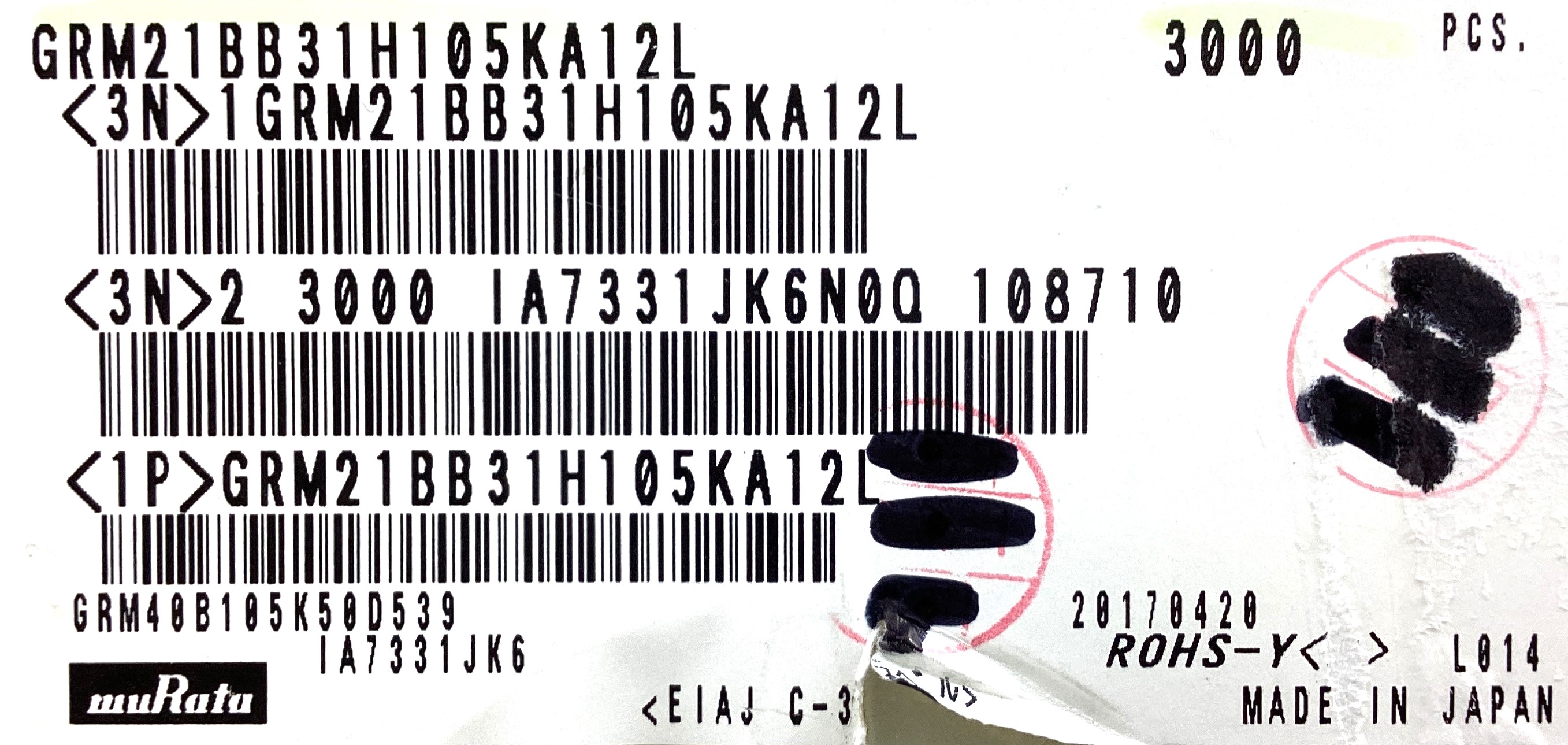 GRM21BB31H105KA12L