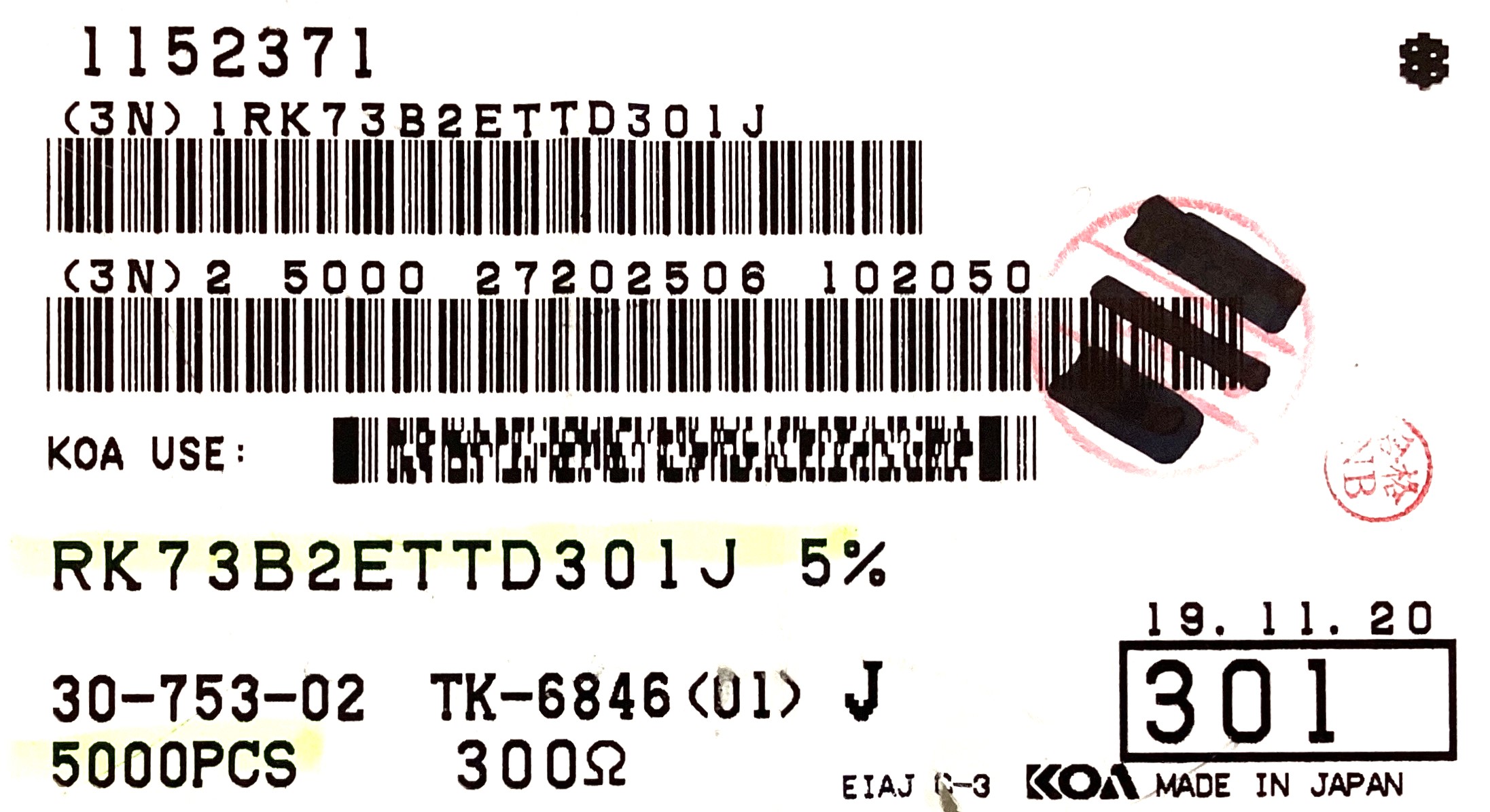 RK73B2ETTD301J