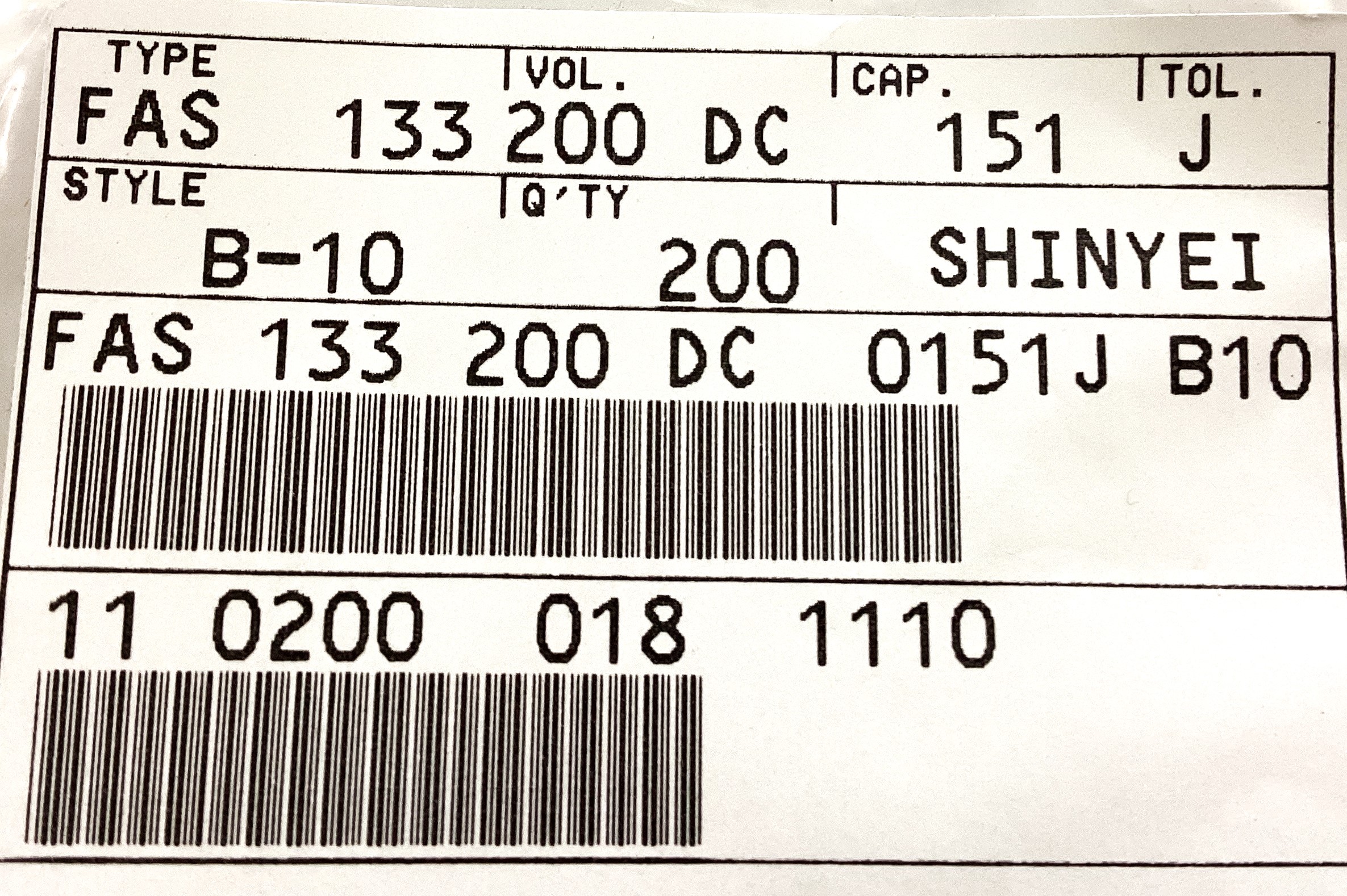 FAS(133)200VDC151JB10
