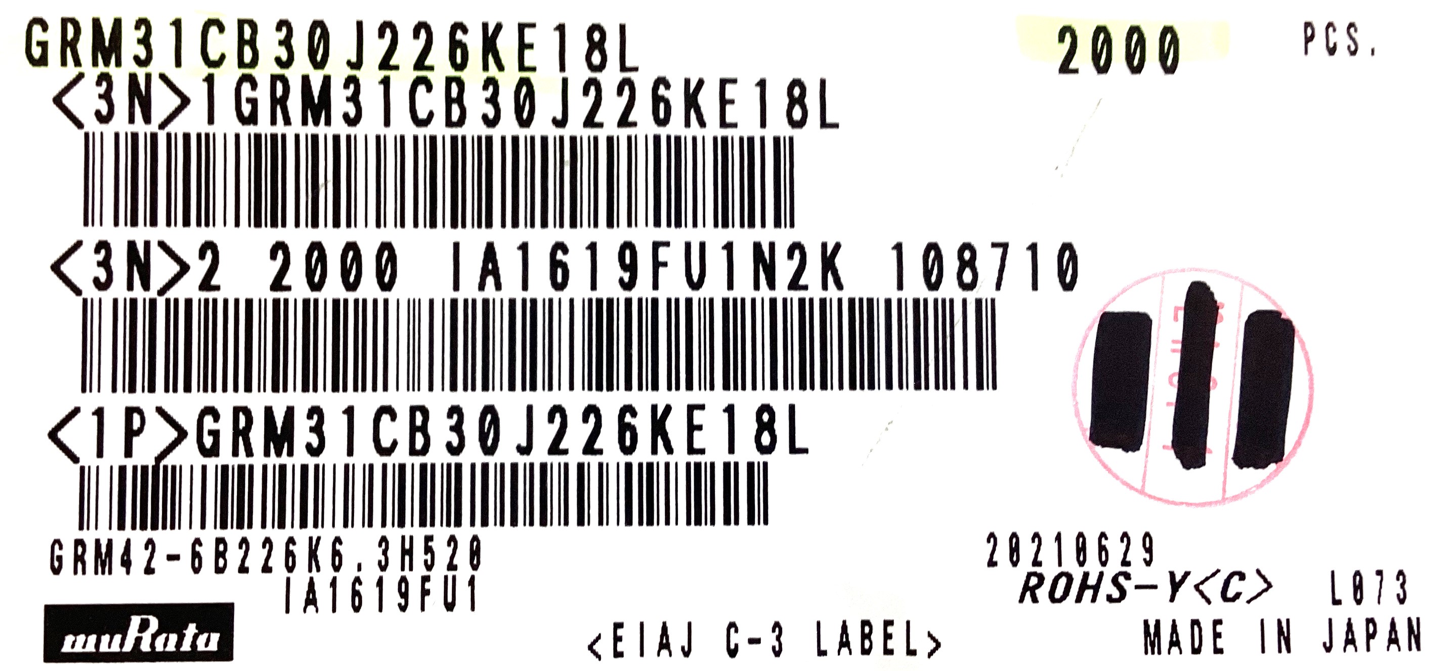 GRM31CB30J226KE18L