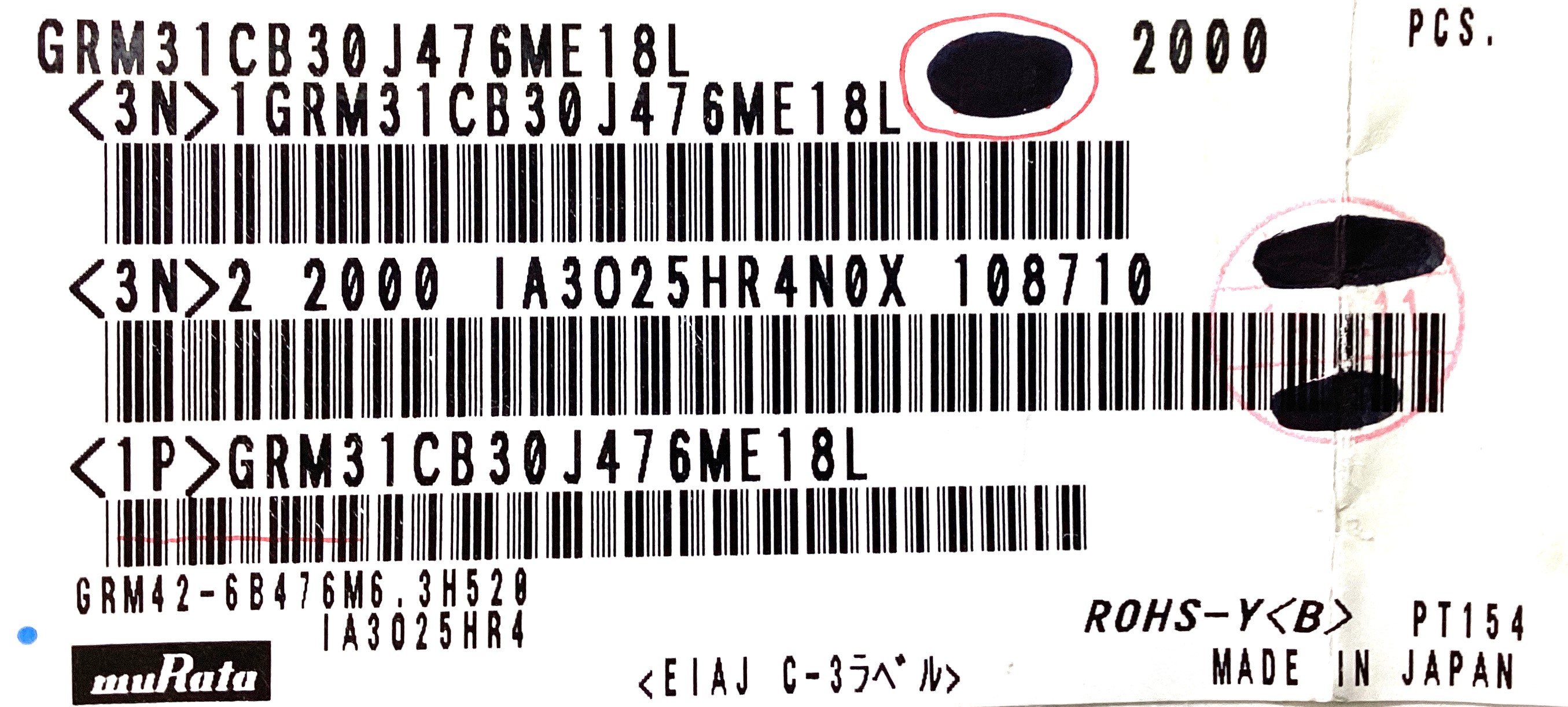 GRM31CB30J476ME18L
