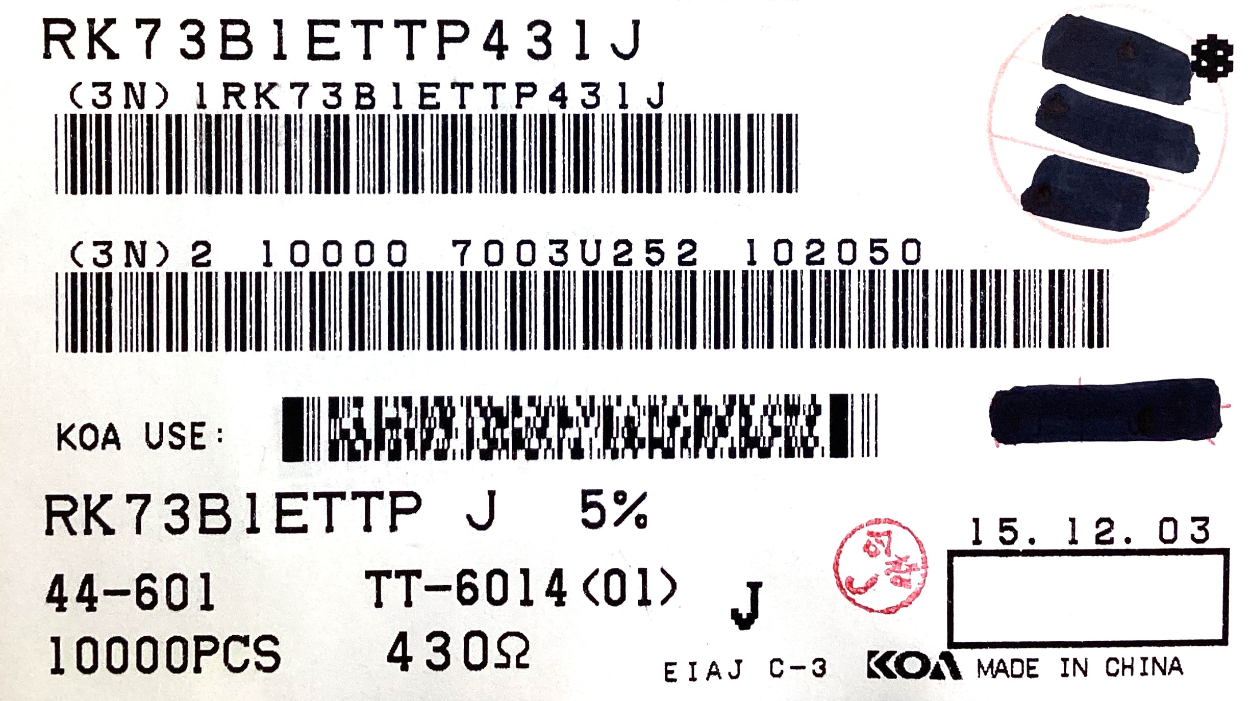 RK73B1ETTP431J