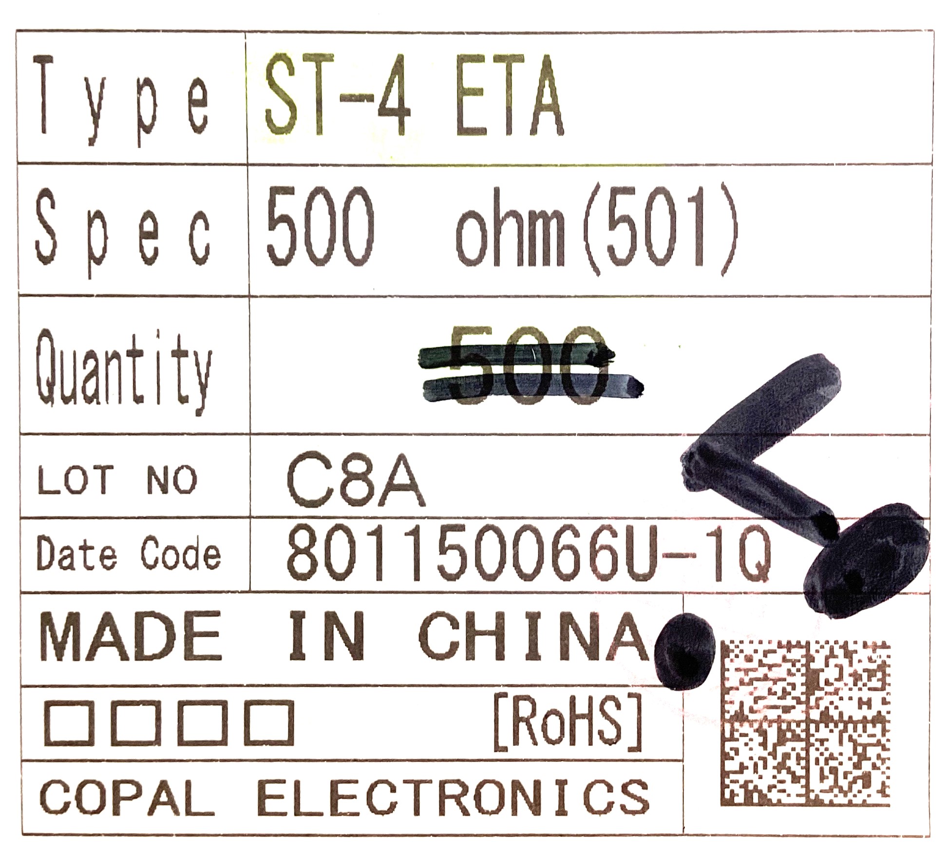 ST-4ETA 500OHM(501)