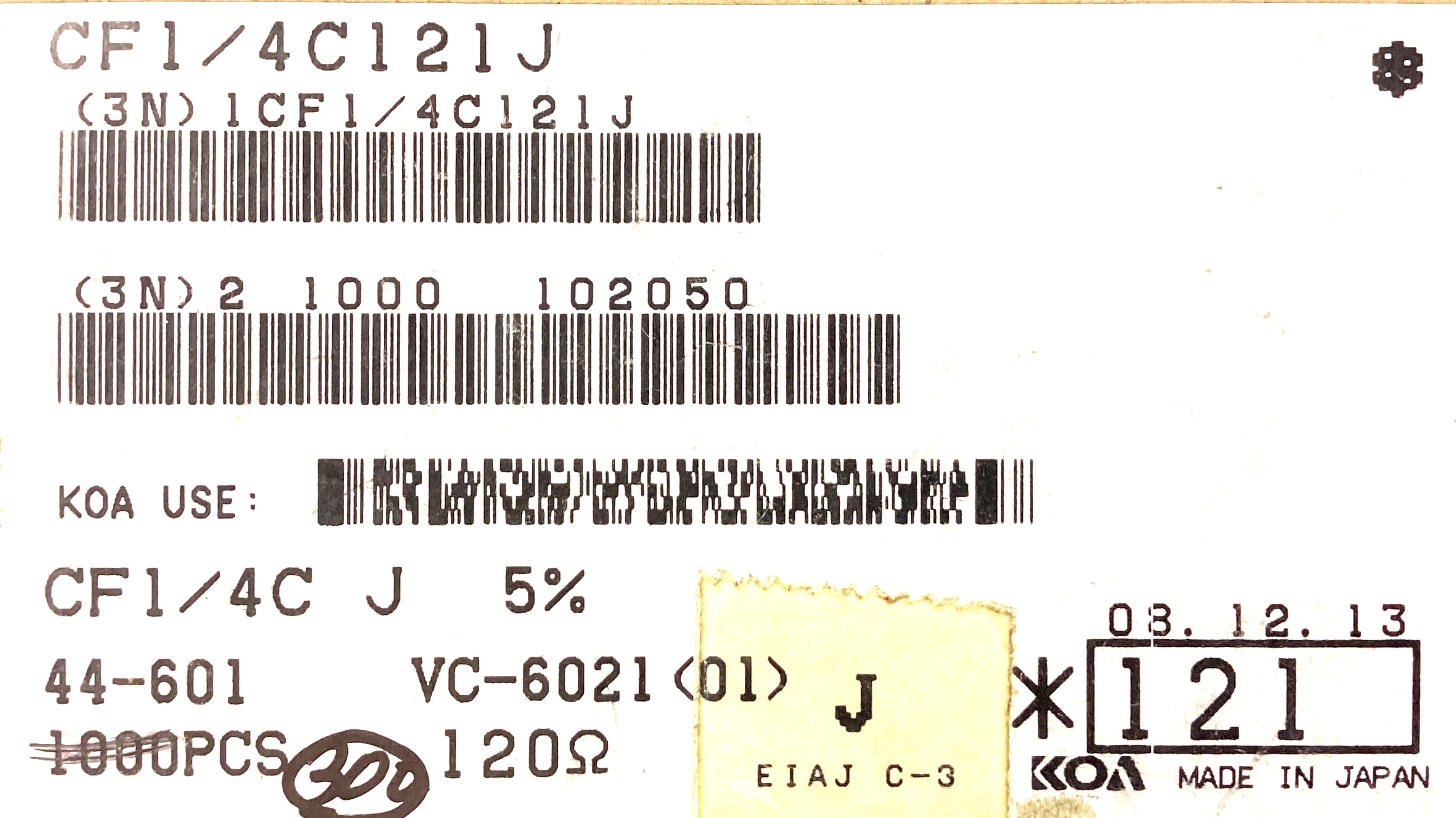 CF1/4C121J