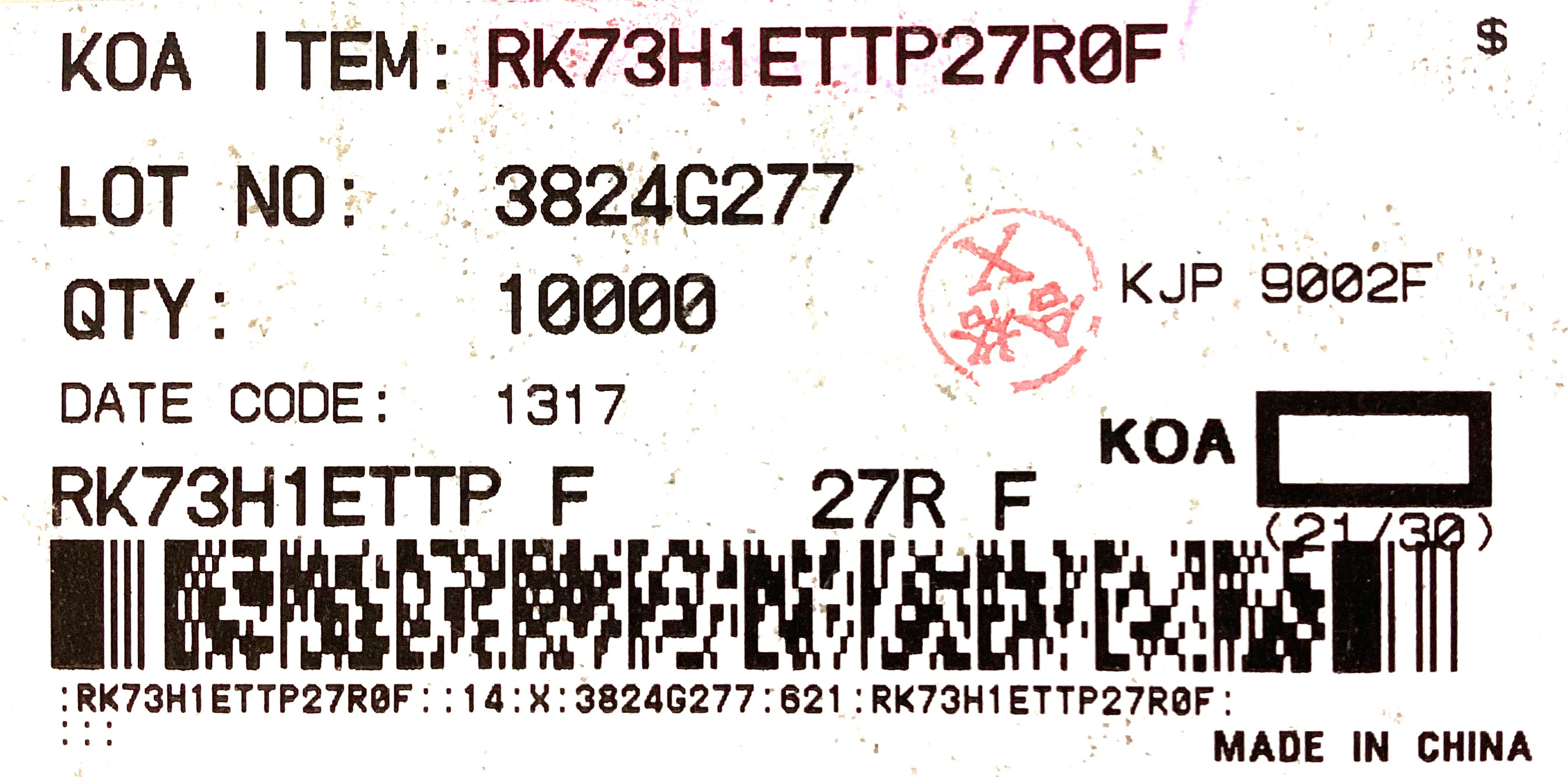 RK73H1ETTP27R0F
