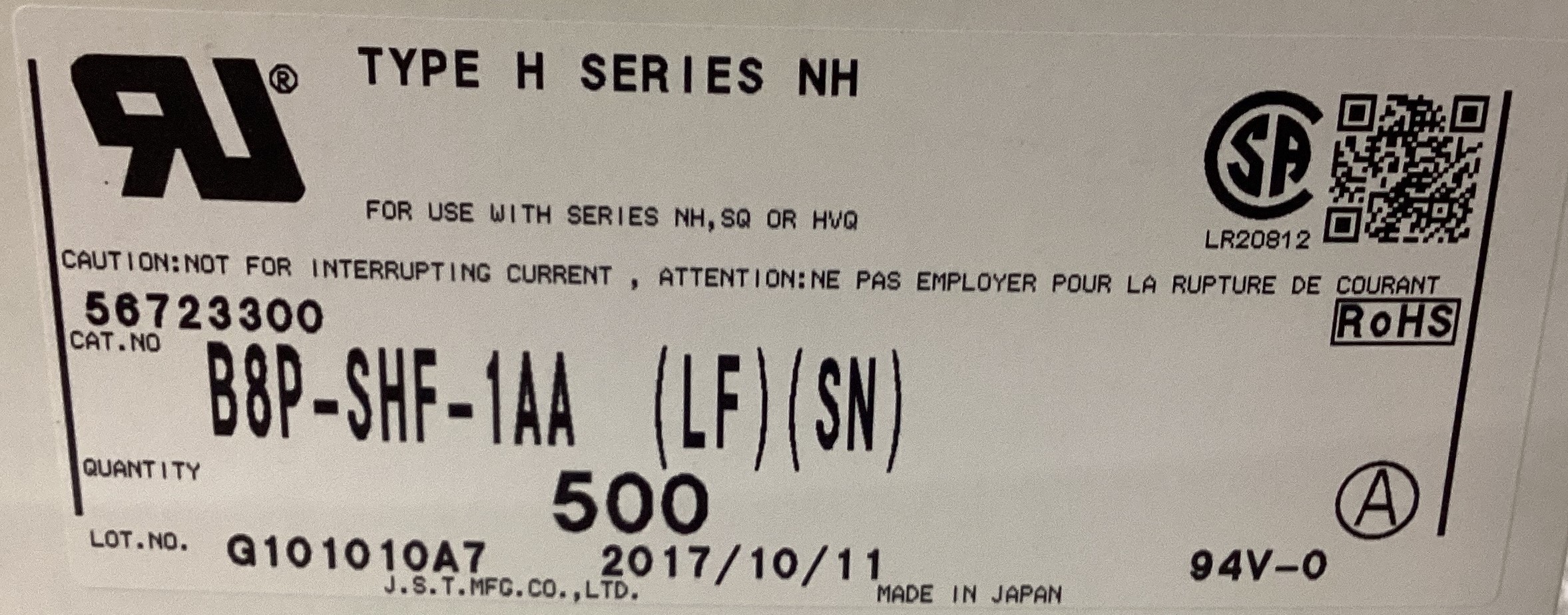 B8P-SHF-1AA(LF)(SN)