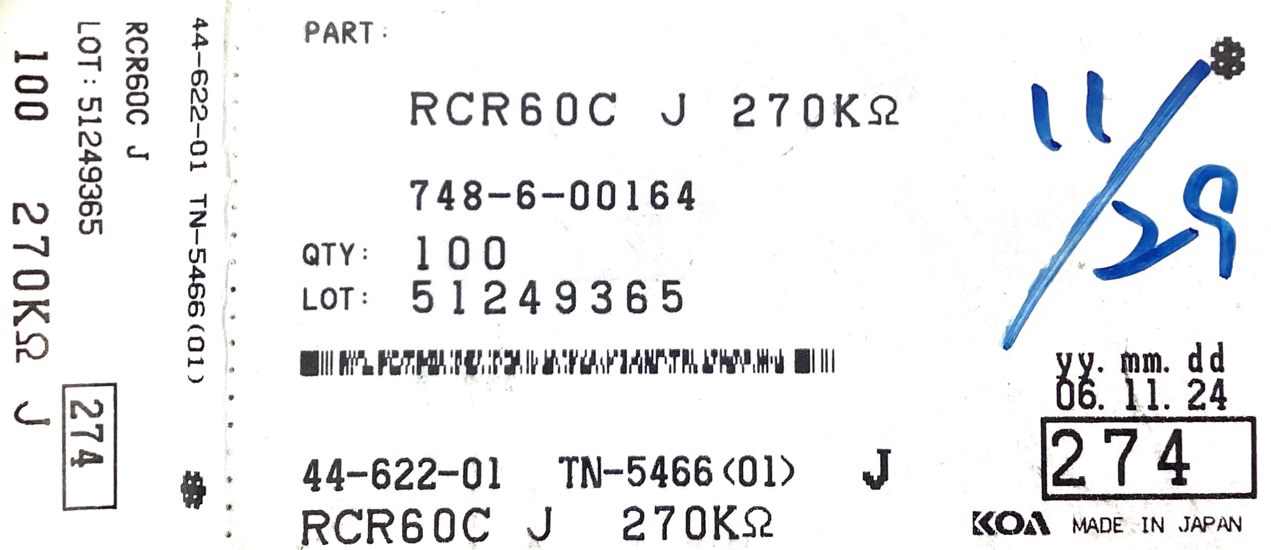RCR60C274J