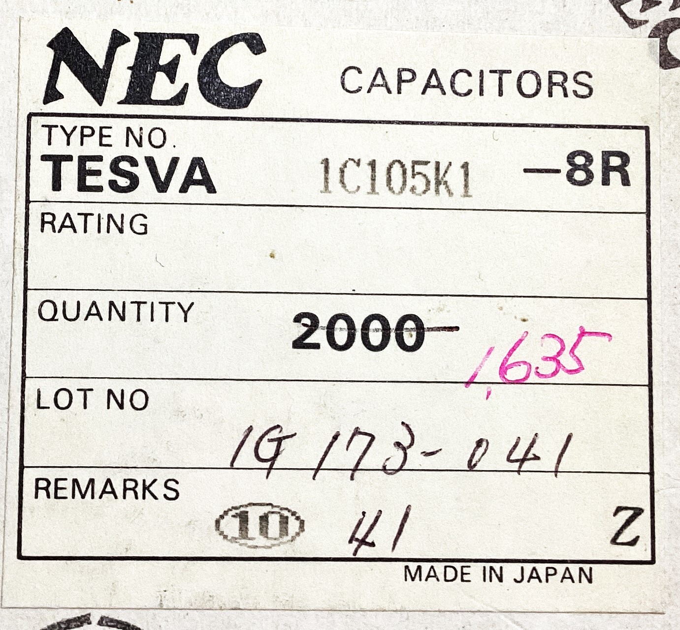 TESVA1C105K1-8R