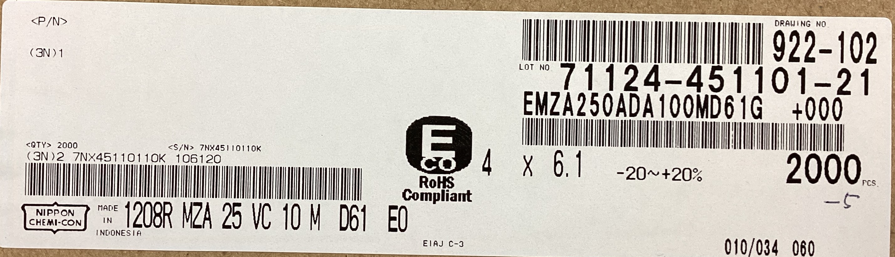 EMZA250ADA100MD61G