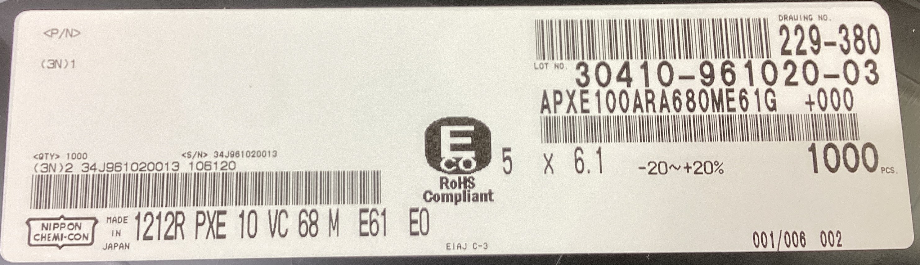 APXE100ARA680ME61G