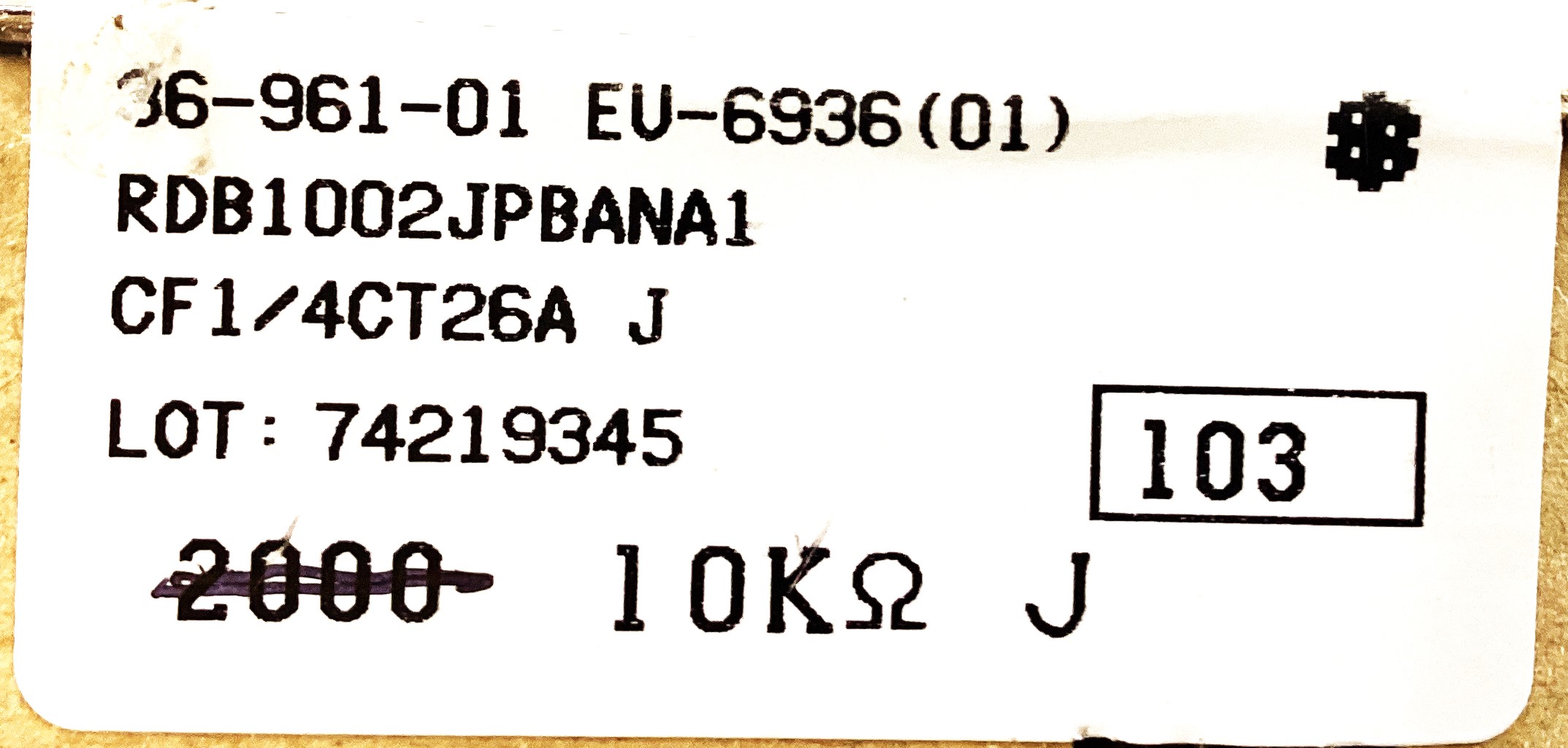 CF1/4CT26A103J