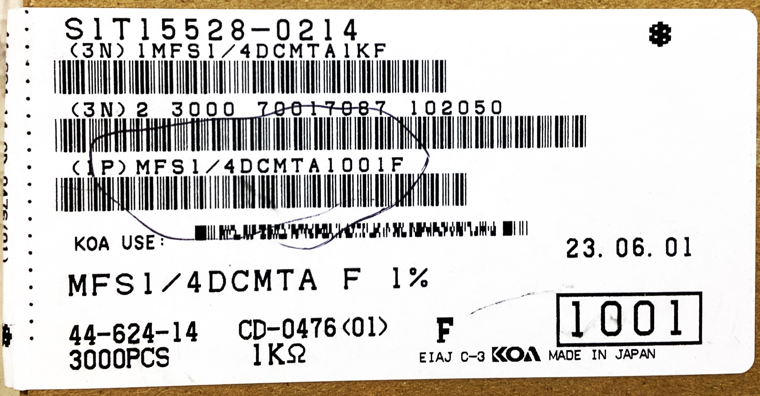 MFS1/4DCMTA1001F