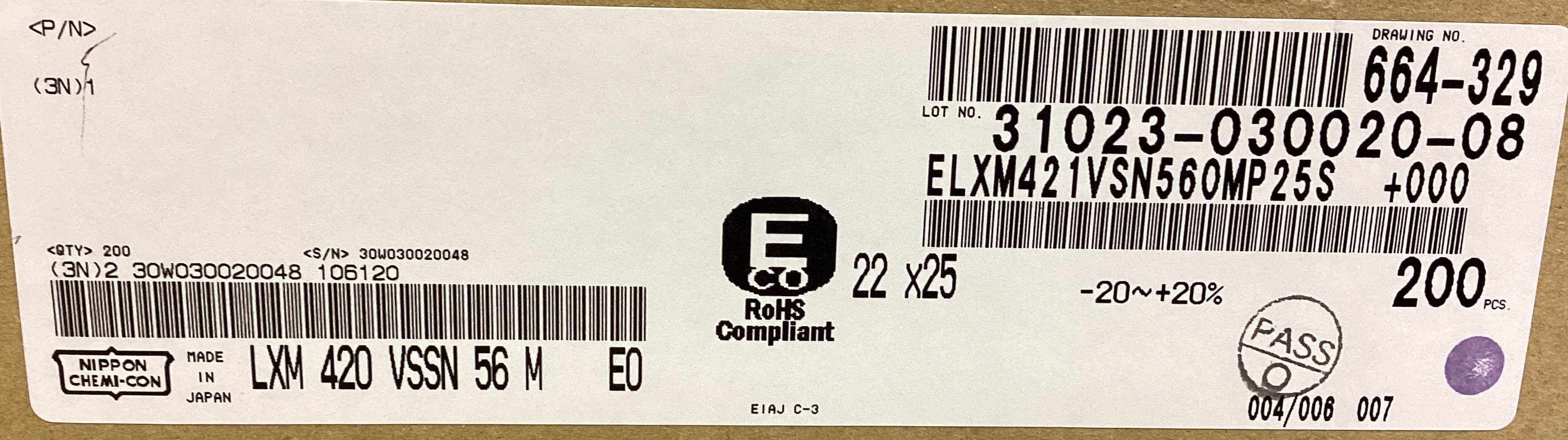 ELXM421VSN560MP25S