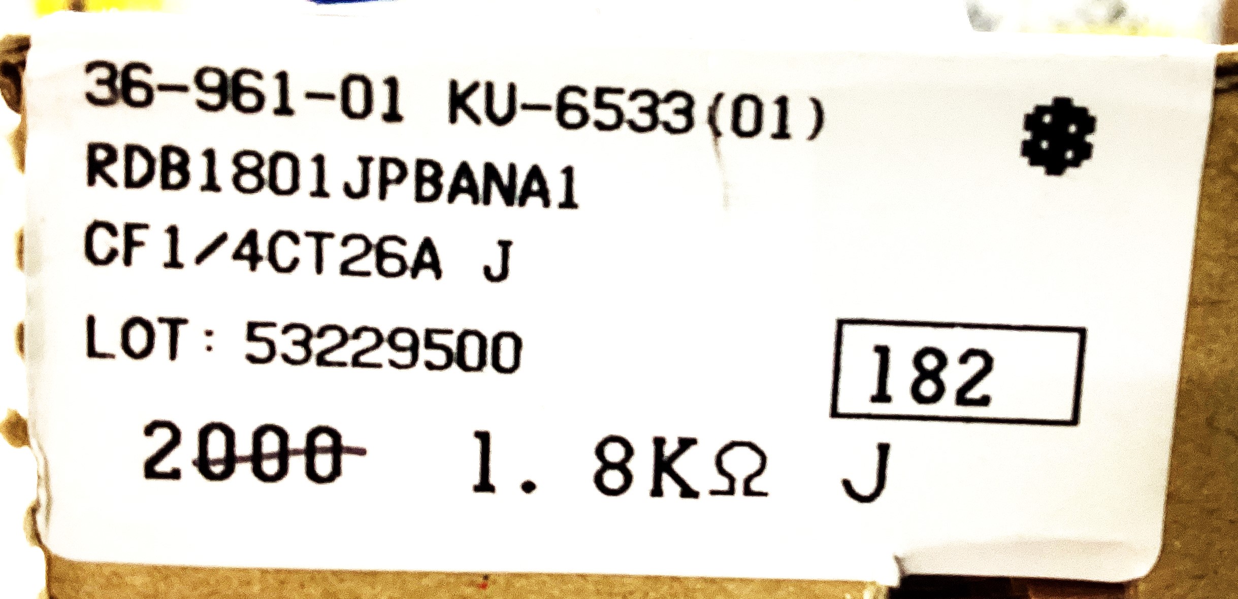 CF1/4CT26A182J