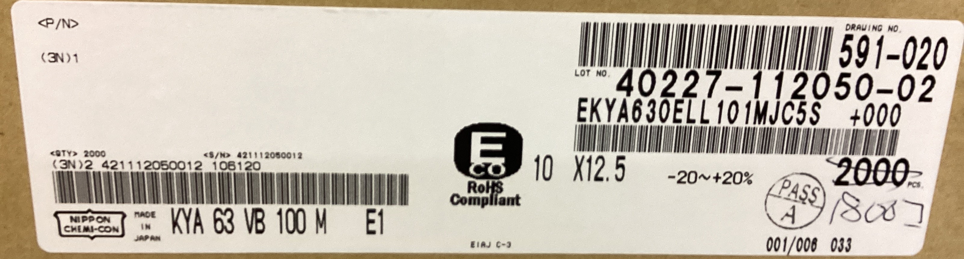 EKYA630ELL101MJC5S