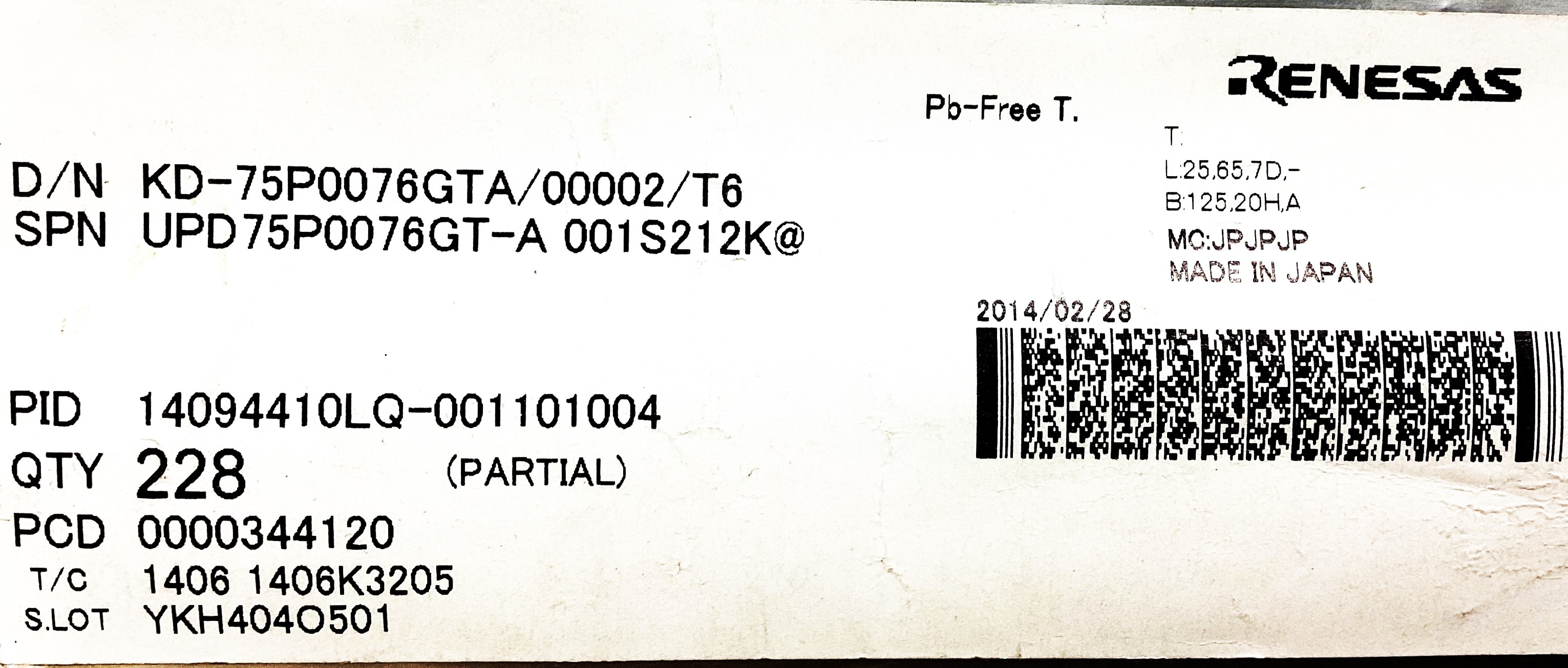 UPD75P0076GT-A