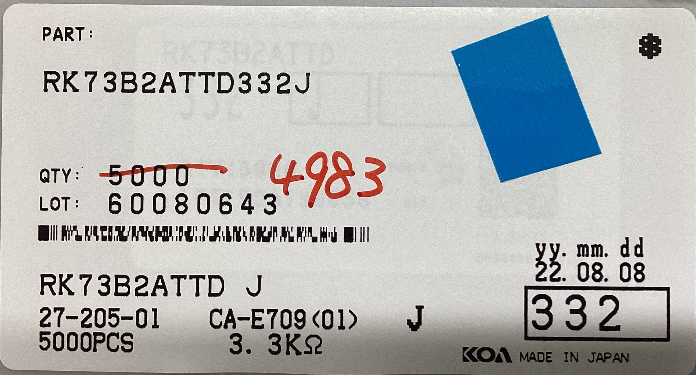 RK73B2ATTD332J