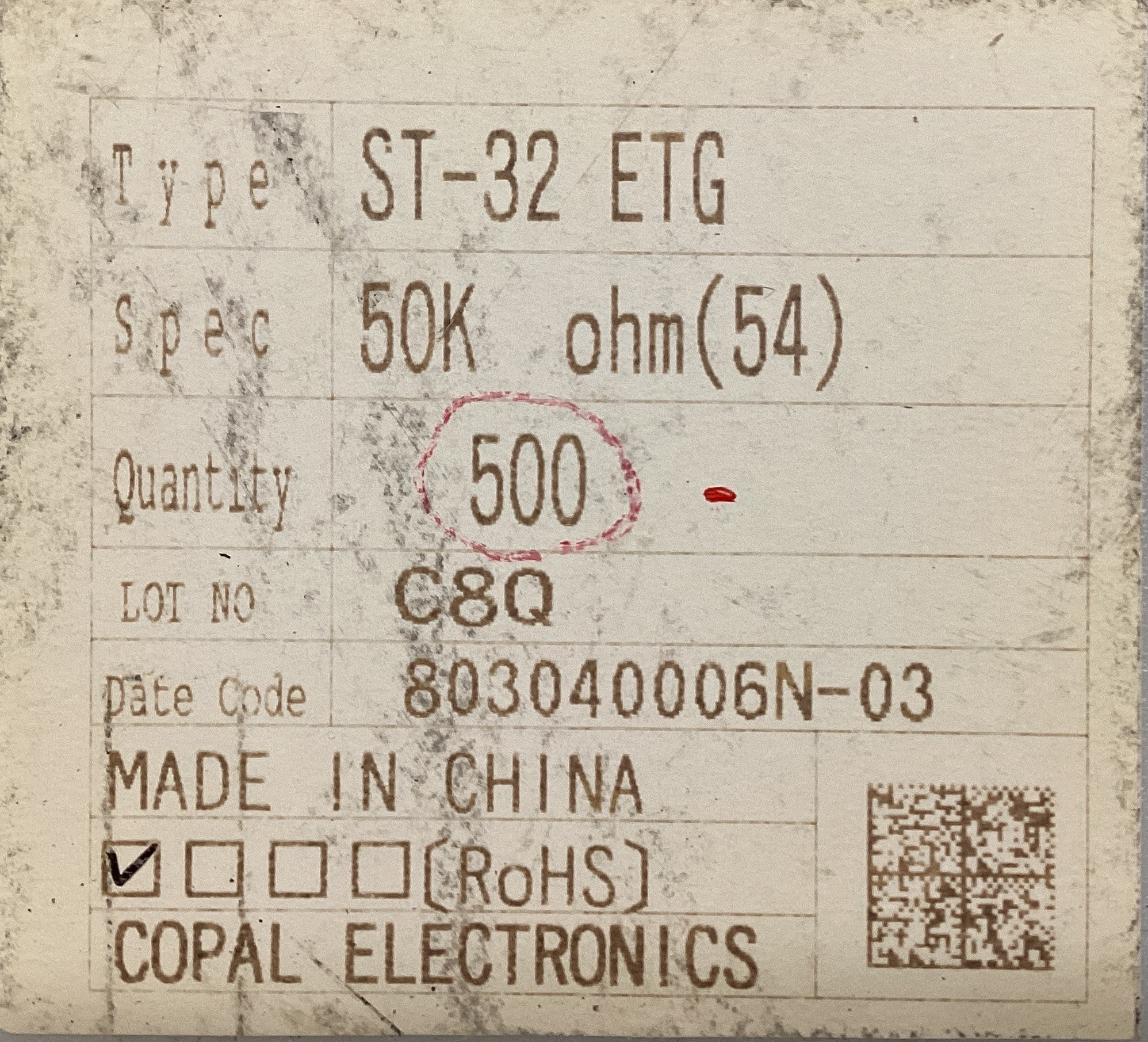 ST-32ETG 50K OHM(54)