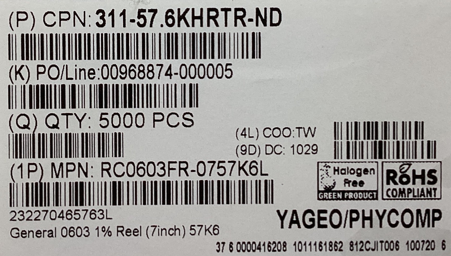RC0603FR-0757K6L